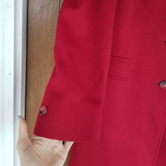Vintage Wells & Coverly Red Wool Coat - Picture 5 of 16